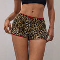 Leopard Print Chic Casual Slim Bow Sexy Shorts image 1