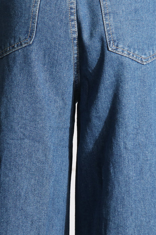 High Waist Heart Cutout Wide Leg Jean image 3