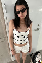 Polka Dot Waist Slim Cami Top image 2