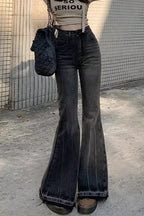Slim Fit Elastic Bell Bottom Jeans image 8