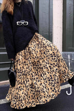 Vintage Leopard Midi Flare Skirt image 1