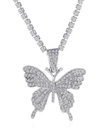 Rhinestone Butterfly Halter Trendy Asymmetric Crop Cami Top image 4