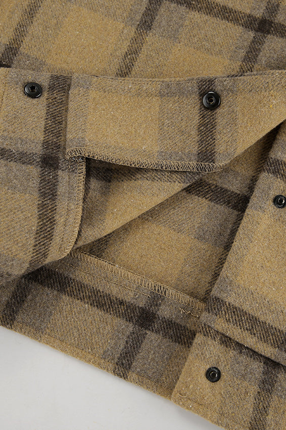 Vintage Loose Plaid Wool Coat image 6