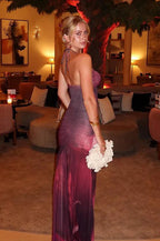 Mesh Floral Ruched Backless Maxi Dress image 3