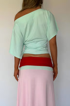 One Shoulder Cropped Fitted Blouse image 6
