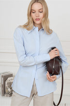 Vintage Cotton Ruched Waist Slim Fit Blouse image 6