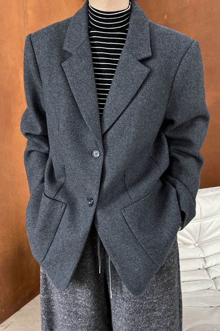 Wool Blend Relaxed Fit Blazer image 12