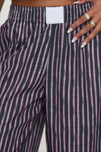Colorblock Striped Wide-Leg Relaxed Pants image 15