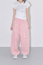 Vintage Hip-hop Letter Wing Casual Pants image 6