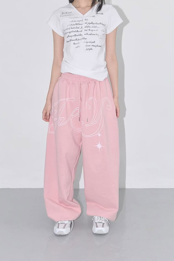 Vintage Hip-hop Letter Wing Casual Pants image 6