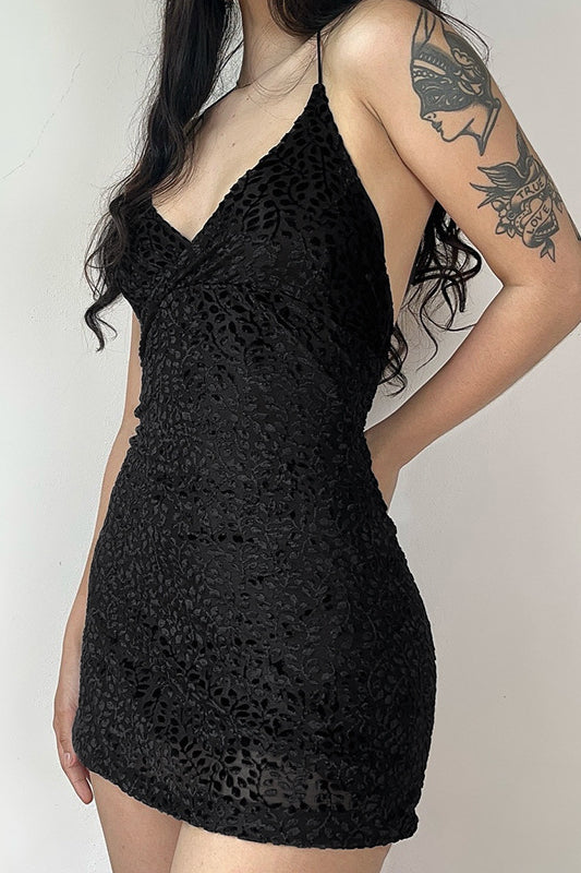 Sheer Backless Gothic Dress image 1