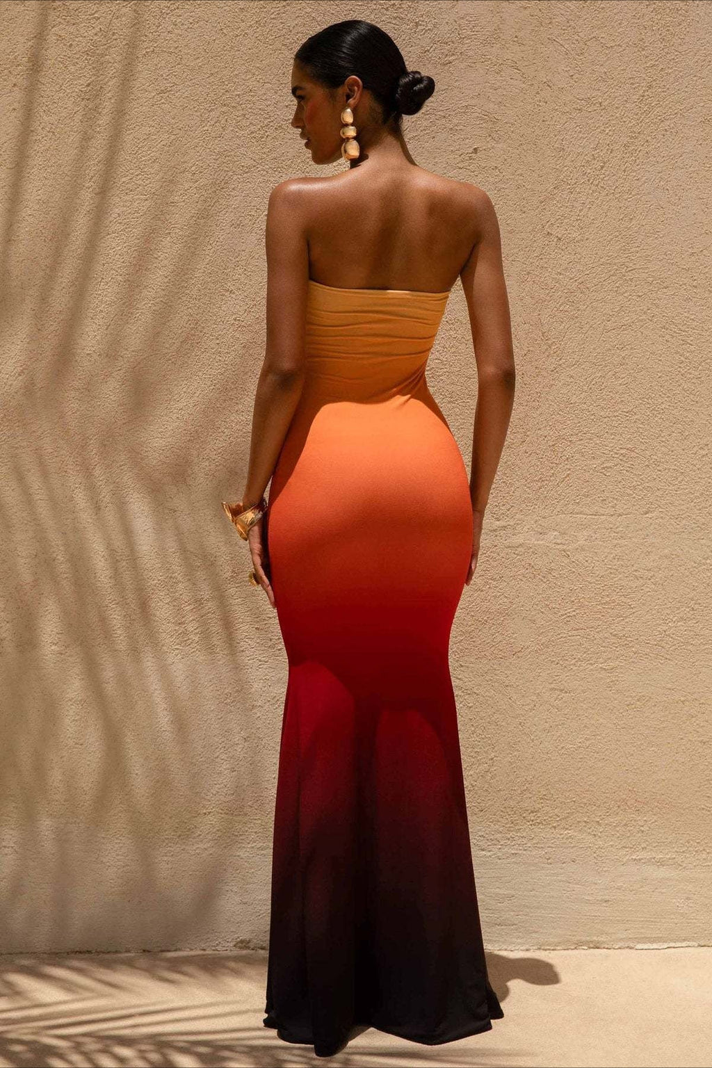 Sexy Bandeau Mermaid Floral Print Maxi Dress image 10