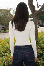 Sexy Lace Patchwork Slim Fit Long Sleeve Tee image 3