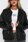 PU Leather Baseball Jacket image 1