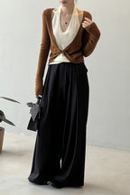 Patchwork Layered Halter Long Sleeve Tee image 11