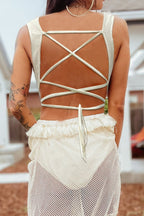 Sleeveless Tassel Mesh Maxi Dress image 3
