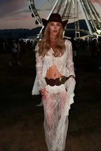 Sheer Lace Two Piece Boho Dress image 6