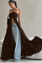 Versatile Flowy Slit Halter Slim Blouse image 2