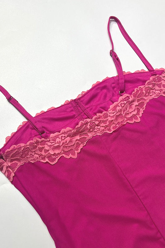 Lace Trim Wrap Cami Maxi Dress image 9