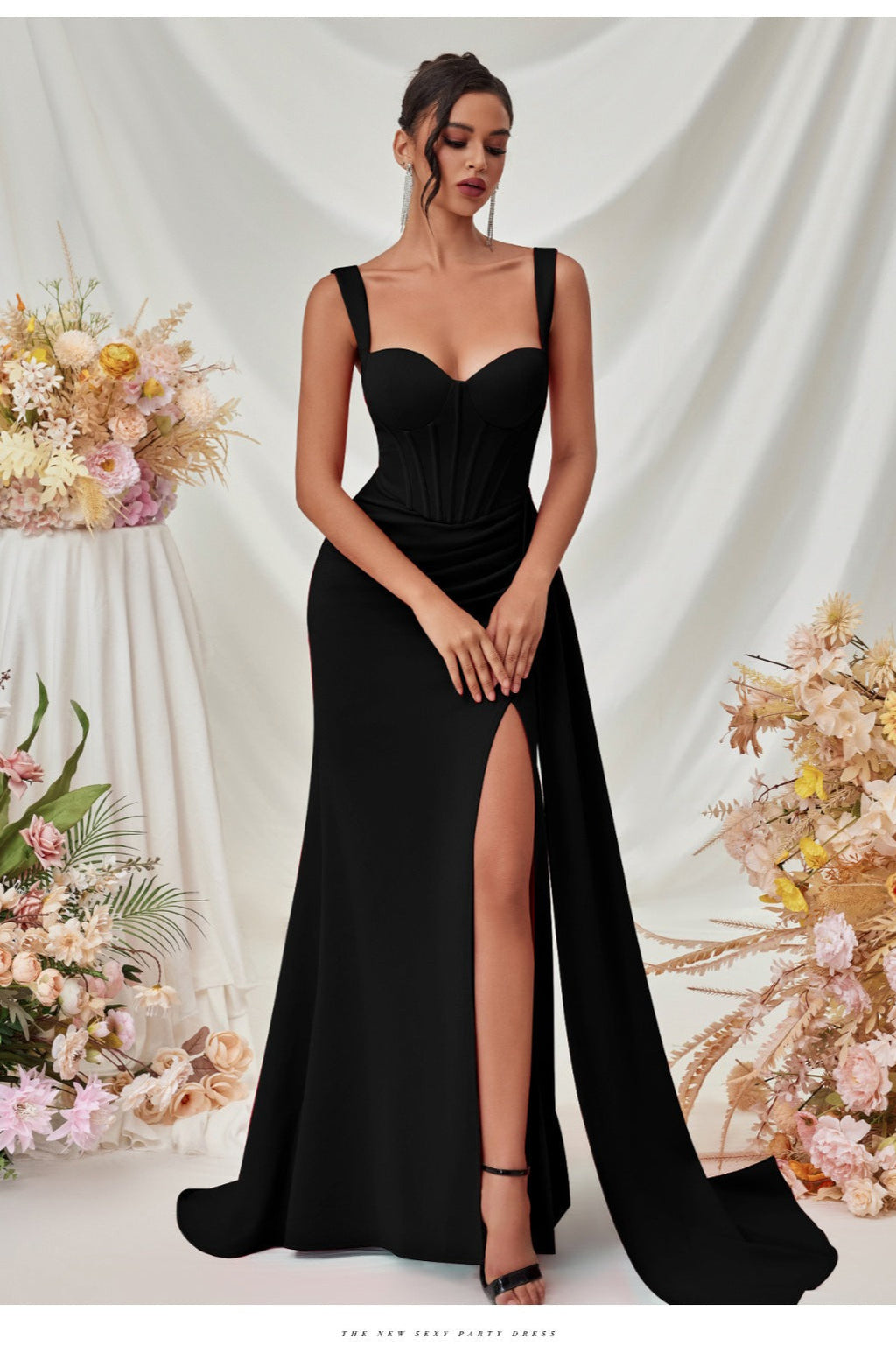 Sexy Bodycon Slit Maxi Party Dress image 4