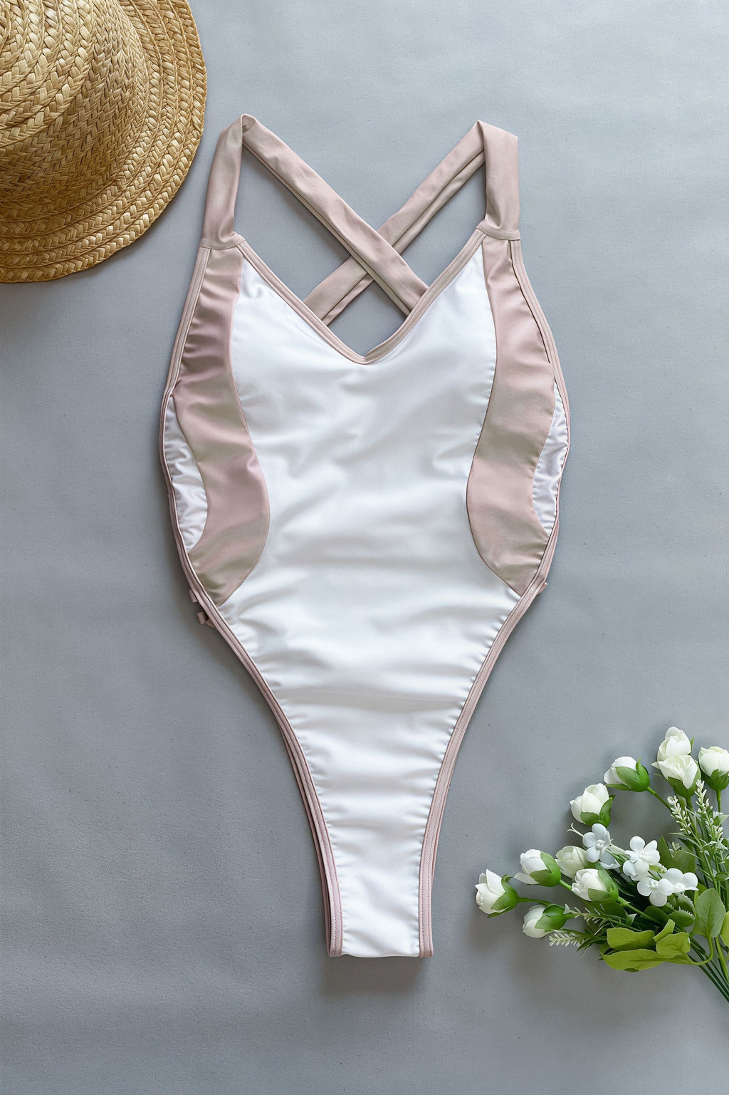 Sexy Color Block Chic Cut Out One Piece Swimwear image 6