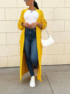 Knitted Solid Graceful Open Front Cardigan image 12