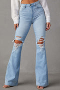 High Waist Ripped Flare Jean image 3