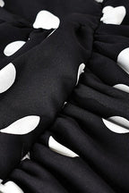 Elegant Polka Dot Strapless Bodycon Maxi Dress image 5