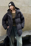 Premium White Duck Down Trench Puffer Jacket image 10