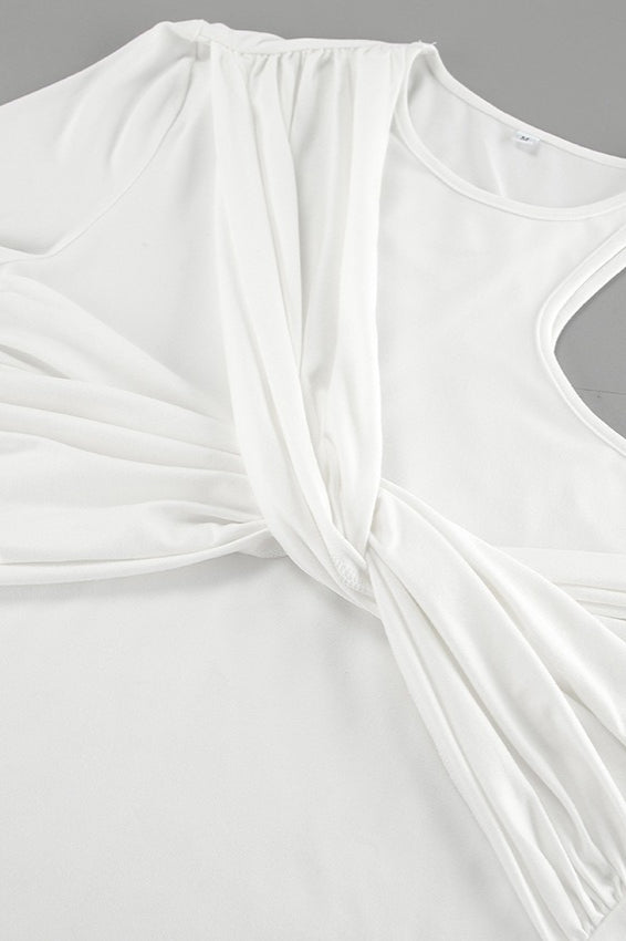 One Shoulder Knot Long Sleeve Long Sleeve Tee image 3