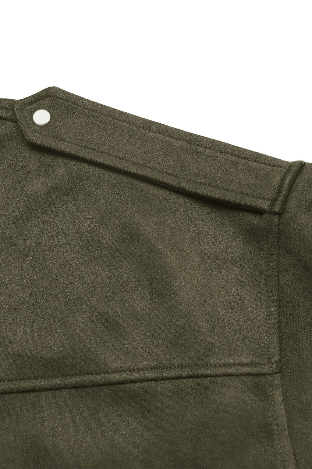 Lapel Collar Suede-Look Bomber Jacket image 8