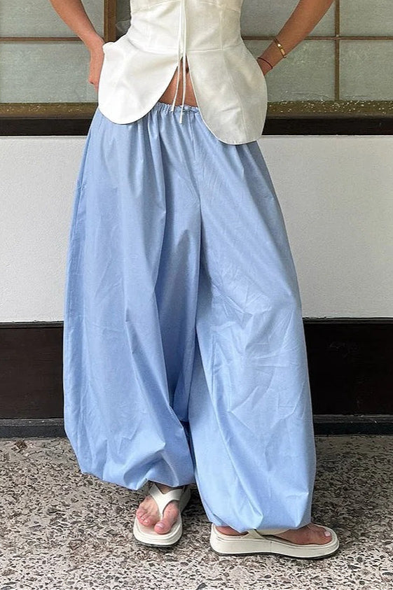 Cotton Lantern Wide Leg Pants image 1