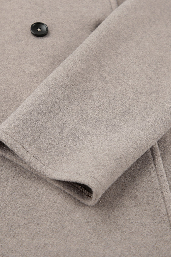 Brown Double-Breasted Blazer Coat image 6