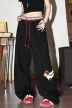 Print Loose Straight Leg Sweat Pants image 6