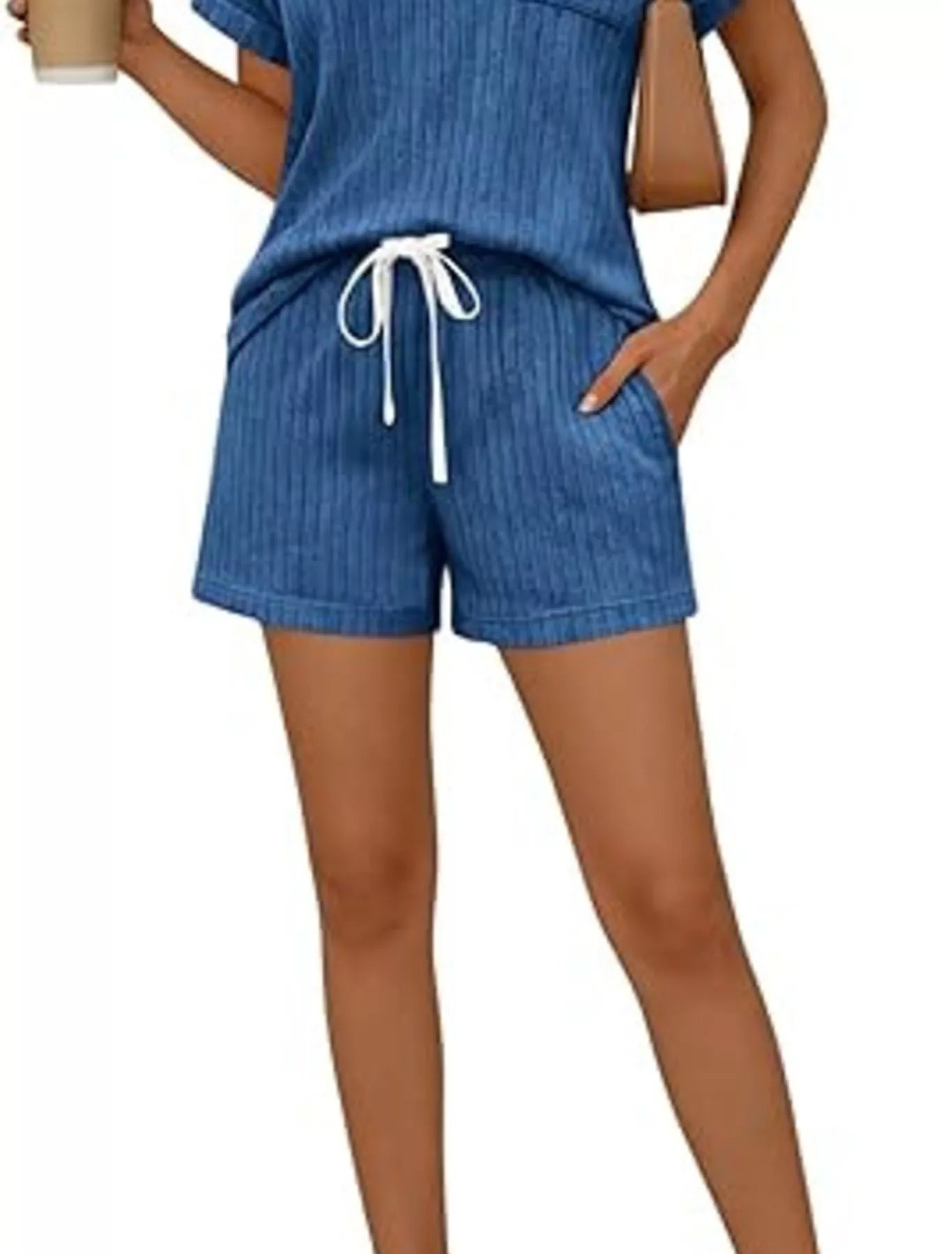 Bettina Short Set detail view styled for Avrienne