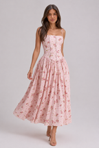 Chic Floral Print Cami Slip Maxi Dress image 6