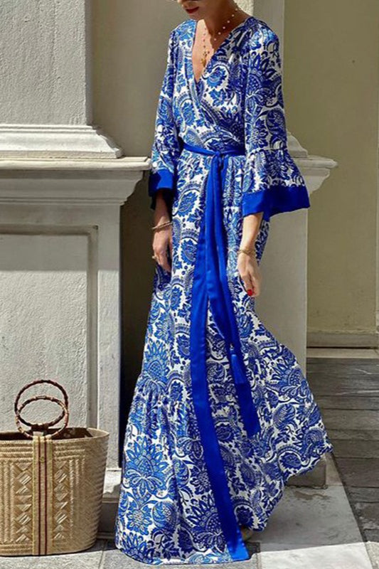 Bohemian Floral Print Maxi Dress image 2