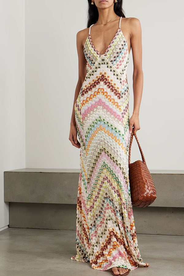 Placement Print Bodycon Boho Dress image 1