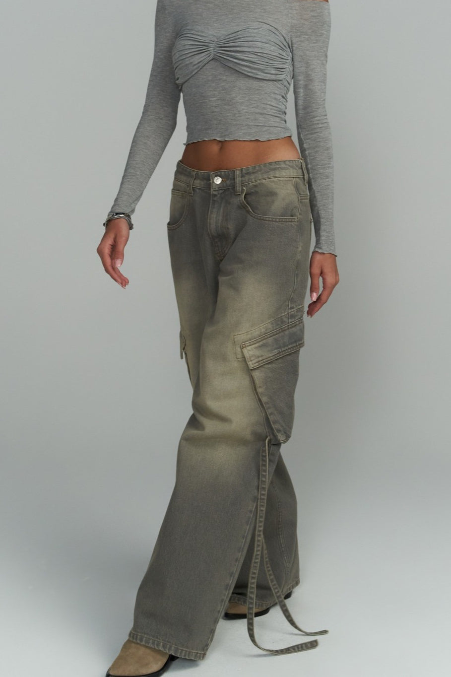 Vintage Patch Pocket Wide Leg Jean image 2