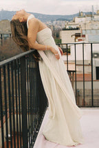 Strapless Flowy Ribbon Slim Waist Maxi Dress image 3