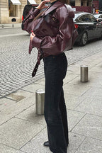 Vintage PU Leather Motorcycle Jacket image 4