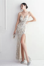 Intricate Beadwork Figure Hugging Gown Formal Dress image 17