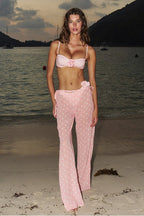 Strapless Polka Dot Three Piece Swim Set image 1