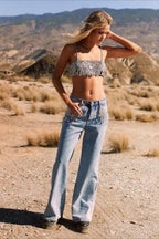 Fringe Chain Detail Denim Jean image 3