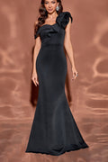 Flutter Sleeve Little Black Formal Dress image 1