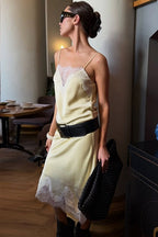 Solid Lace Cami Elegant Midi Dress image 5