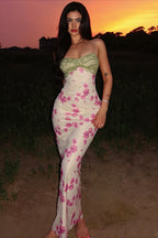 Contrast Lace Floral Cami Maxi Dress image 1