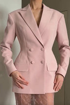 Pink Buttoned Blazer image 3