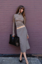 Stylish Plaid Slim Neat Two Piece Set image 1