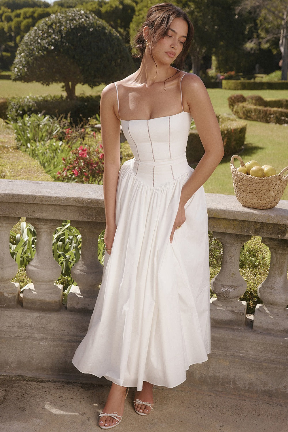 Elegant Gentle Floral Cami Fairy Maxi Dress image 1